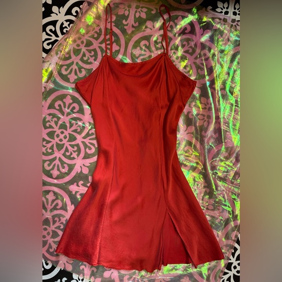 Vintage Victoria’s Secret Red Silk Nightie Slip Dress - Picture 3 of 6